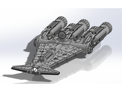 Estrela guerras médio cruzador cadinho inspirado jssharpknife 3d print model - Mito3D