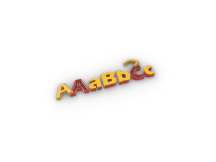 3d Stampa lettere abc 50mm costa 3d print model - Mito3D