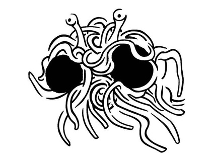 fliegend Spaghetti Monster Schablone langquan 3d print model - Mito3D