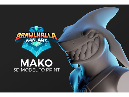 Mako heykel Brawlhalla çoklu çizim 3d print model - Mito3D