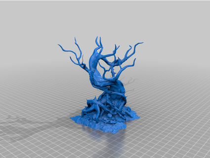haunted tree - stormcrow mansion kickstarter free model davypenasse 3d print model - Mito3D