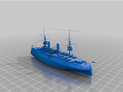 russe bataille navale tsesarevich delta gamma 3d print model - Mito3D