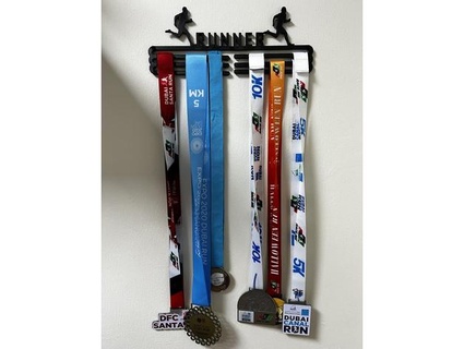remixed runner medal display hanger merg1234 3d print model - Mito3D