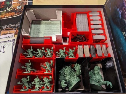insondabile tavola gioco scatola inserire organizzatore maniche carte dettaglio gameyspirits 3d print model - Mito3D