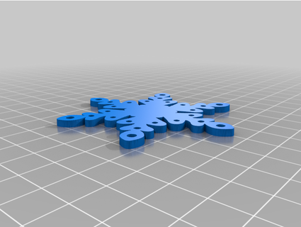 snowflake lavorocertosino 3d print model - Mito3D