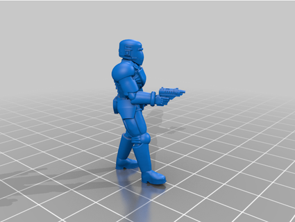 completo visera traje fuerza masculino pistola millerbro 3d print model - Mito3D