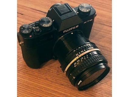 adaptador Fuji x mount Nikon manual lentes rolos 3d print model - Mito3D
