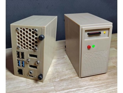raspberry pi 4 case - retro tower desktop xavior93 3d print model - Mito3D