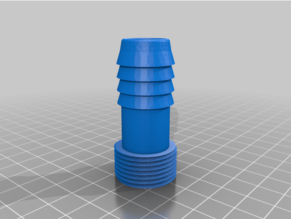 1 inch hose 1 2 inch thread connector felte  3d print model - Mito3D