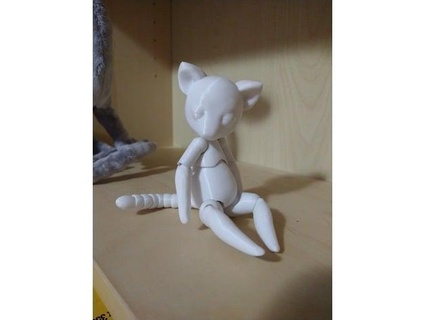 basic cat doll fungifox 3d print model - Mito3D