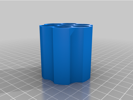 revolver cylinder inspired aa battery storage mesopelagic 3d print model - Mito3D