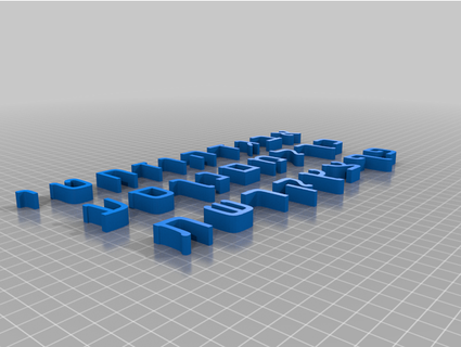 İbranice harfler Erezşarabi 3d print model - Mito3D