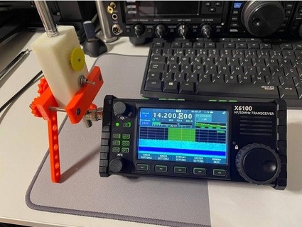 qrp Transceiver Antenne Bipod montieren Klemme Halter Unterstützung tragbar Schinken Amateur Radio Pflege 3d print model - Mito3D
