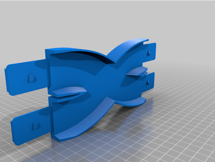chaud roues criss cross crochet rouge calcul 3d print model - Mito3D