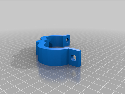 monitor tube riser clamp aikipunk 3d print model - Mito3D