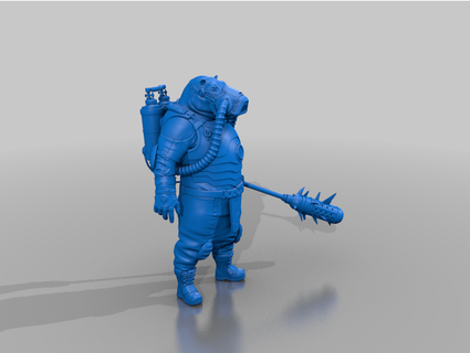 ladrao hipopótamo Guerreiro jimjimjimmyjim 3d print model - Mito3D
