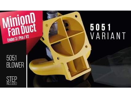 miniond ender 3 dual condotto 5015 variante vortexpc 3d print model - Mito3D