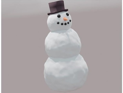 bonhomme neige traditionnel macnavi 3d print model - Mito3D