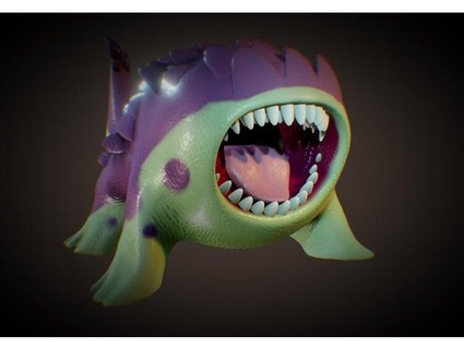 mouth monster kazılmış 3d print model - Mito3D