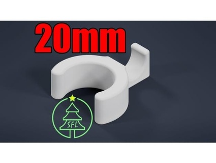 20mm pvc aufrecht ppc Pixel Rohr Clip 12mm Kugel Phönix 3d print model - Mito3D