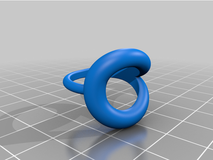curve ring ground designer 3d print model - Mito3D