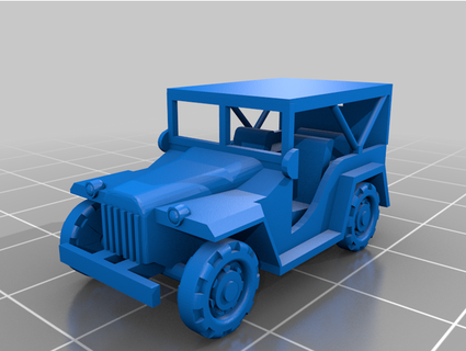 gaz 67 1 100 scale ww2 russian jeep covered pheznik 3d print model - Mito3D