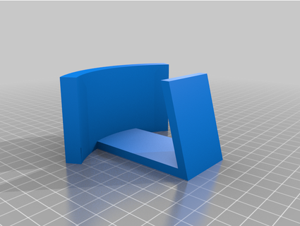 simples fone ouvido parede cabide stick on âncora faça 3d print model - Mito3D