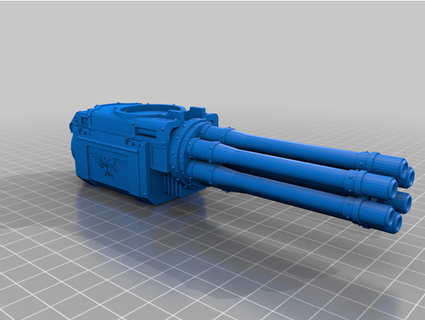 thunderhawk picado gatling canhão defender 3d print model - Mito3D