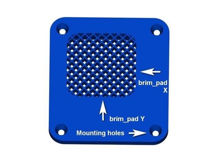 personnalisable ventilation gril montage trous bord tampon Dorindxn 3d print model - Mito3D