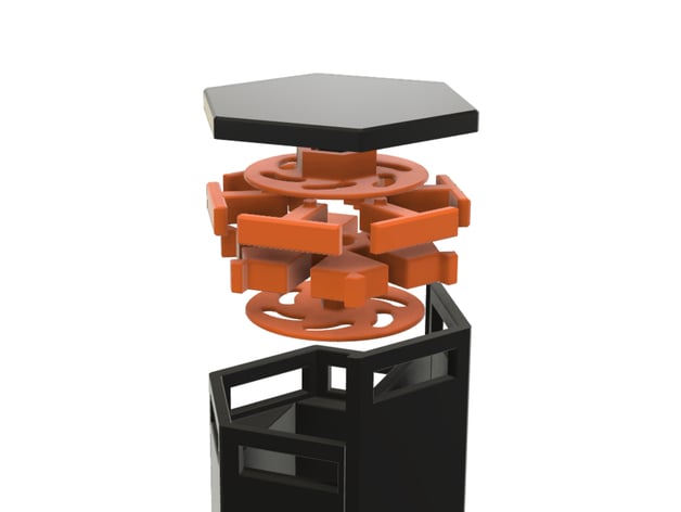 safe lock commander deck box gimpelginster 3D print model - Mito3D