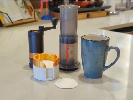 aeropress coffee filter holder joshed 3d print model - Mito3D