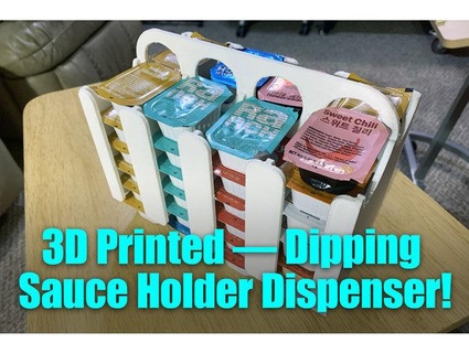 dipping sauce holder dispenser v1 extra mcdonald's bk wendy's etc design8studio 3d print model - Mito3D