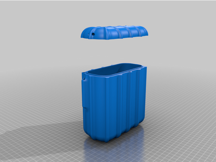caja envase agujeros correas teca 3d print model - Mito3D
