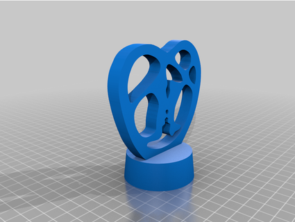 corazón conformado amante estatua impío 3d print model - Mito3D
