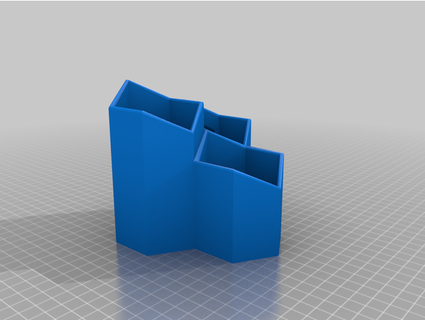 hexagon 3 remote holder - wall mountable steinerk 3d print model - Mito3D
