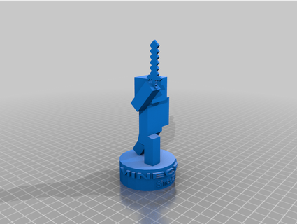 mini minecraft statue igval  3d print model - Mito3D