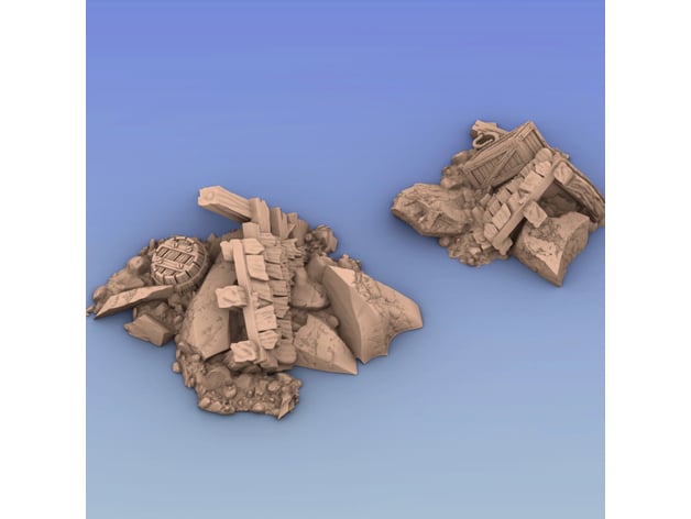 urban rubble pile promotional gamescape3d 3D print model - Mito3D