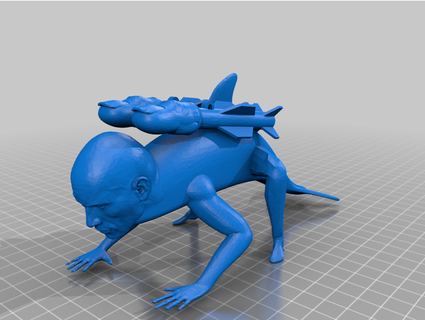 infiltrer rockphin jambes missile toes loss182 3d print model - Mito3D