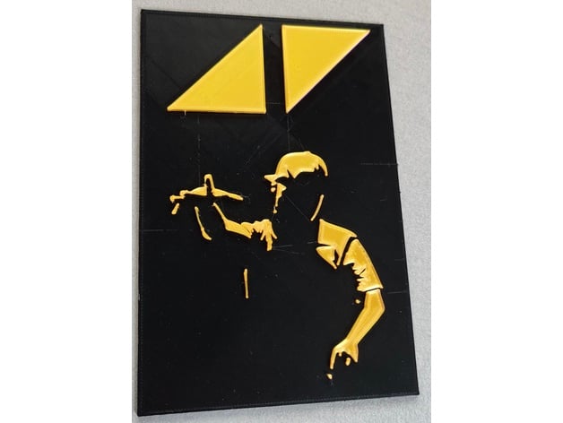 Avicii kartpostal logo iticiler 3D print model - Mito3D