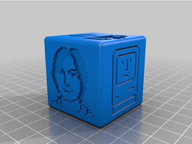 karecube 8-bit retro 80s apple icons susan kare callookuk3d 3D print model - Mito3D