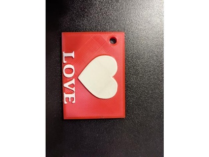 heart keychain test ttrout572 3d print model - Mito3D