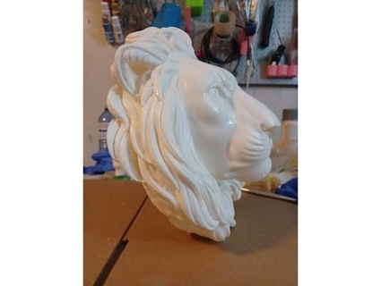 reclinado leão fracasso rubor costas paredes k3d cria 3d print model - Mito3D