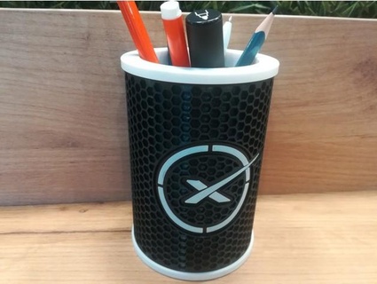spacex pencil holder lodhart 3d print model - Mito3D