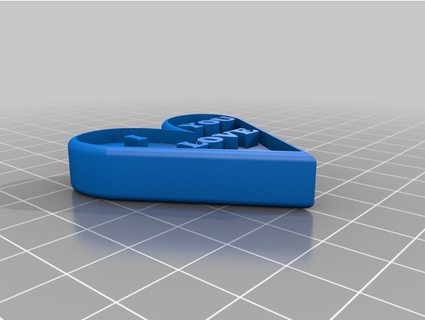 Liebe Feuerstelle Schlüsselring Gummi 3d print model - Mito3D