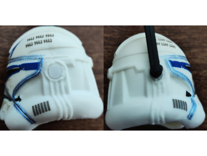capitão rex capacete plugues Estrela guerras Preto Series datajackman 3d print model - Mito3D