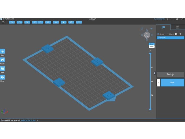 lcd xy costruire zona compensare calibrazione chitubox prurito 3D print model - Mito3D