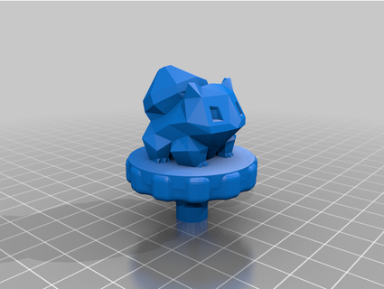 Ender 3 niedrig poly Bulbasaur Extruder Knopf Remix Psychicrhino 3d print model - Mito3D