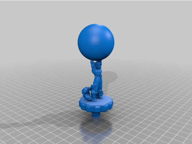 ender 3 goku bombe spirituelle extrudeuse bouton psychicrhino 3D print model - Mito3D