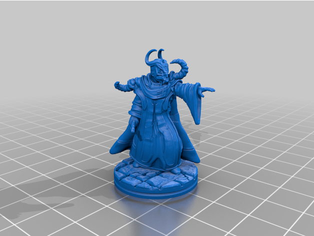 28mm dragon prêtre culte givre rickkimberley 3D print model - Mito3D