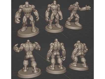 stone golem 3 poses without base clanmcfadden 3d print model - Mito3D